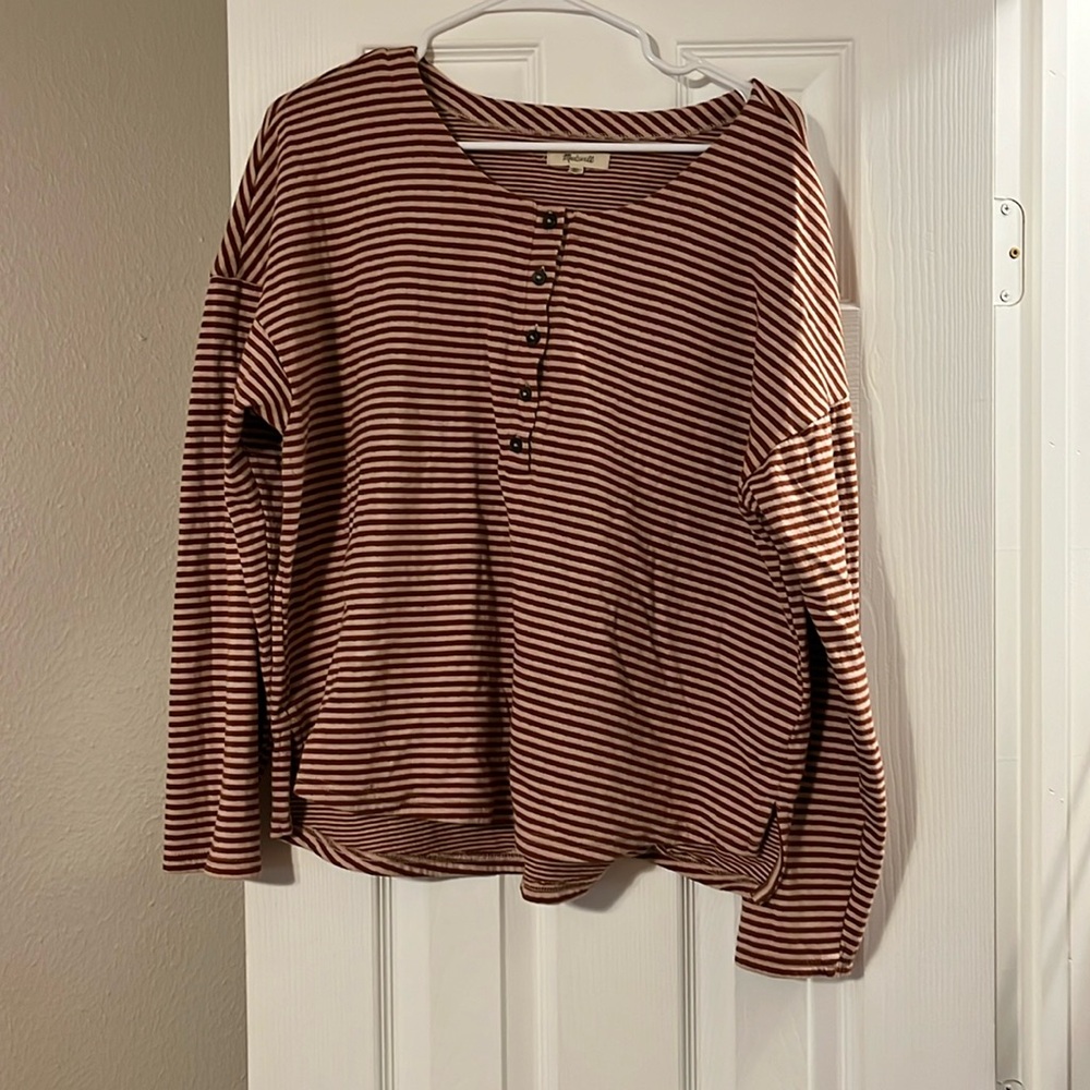 Pink & Red Striped Shirt